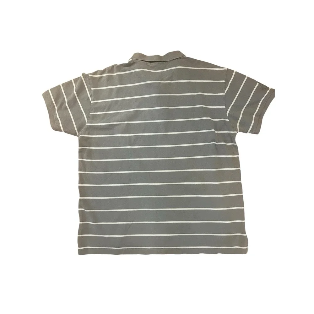 Polo Ralph Lauren Men's Striped Polo Shirt - Size 3XL - 100% Cotton Gray & White